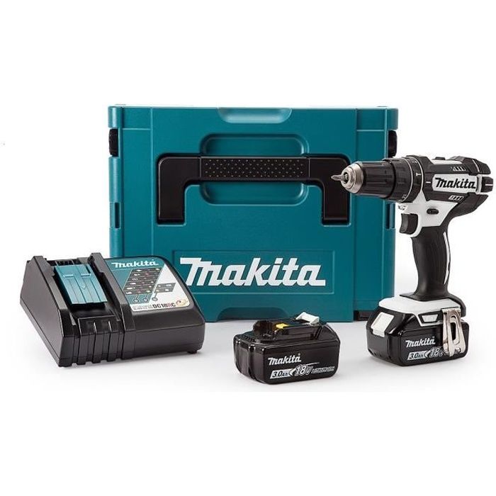 Makita Perceuse Visseuse A Percussion Dhp482rfwj Livree Avec 2 Batteries 18 V Chargeur Rapide Et Coffret Makpac Achat Vente Perceuse Makita Dhp482rfwj Cdiscount