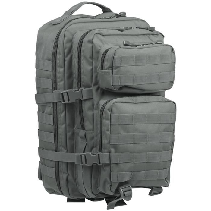 Sac à dos tactique 36 L - MIL-TEC - US Assault Pack Grand - 36 L - 2 compartiments - Poches avant - Système MOLLE Sac à dos tactique 36 L - MIL-TEC - US Assault Pack Grand - 36 L - 2 compartiments - Poches avant - Système MOLLE
