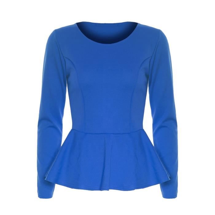Haut femme bleu roi clearance