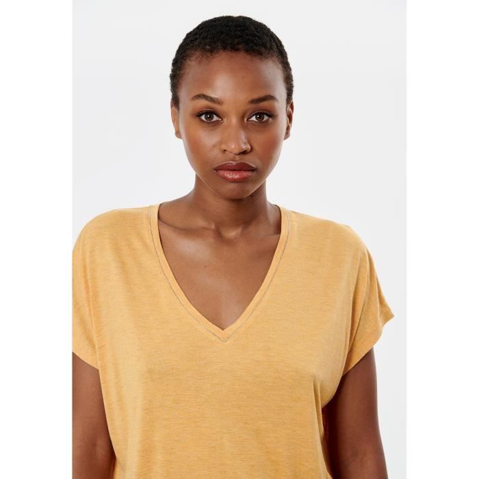 T-shirt femme orange KAPORAL LADY Manches courtes Coupe
