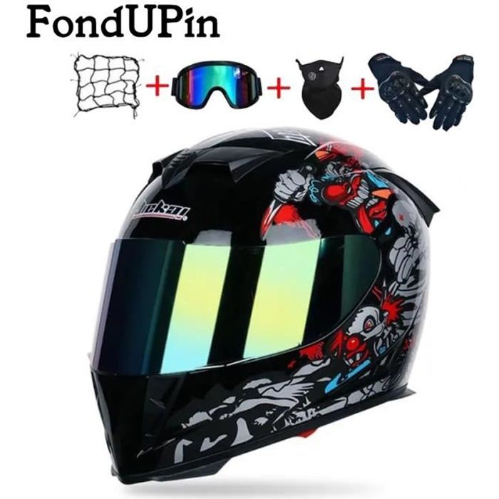 Casque Moto Modulable Double Visière - Homologué ECE/DOT - Taille M à XXL - Pour Homme Et Femme