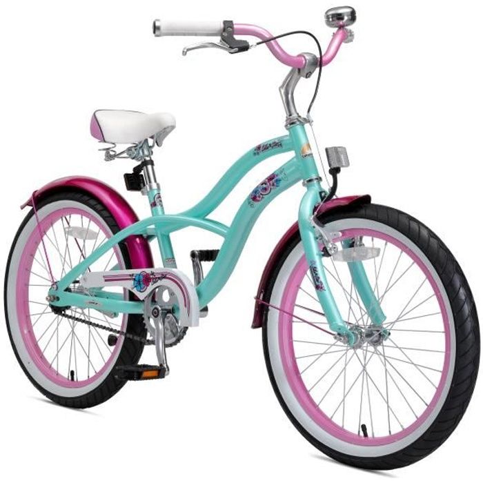 Vélo enfant 20 pouces BIKESTAR Edition Cruiser Menthe - Pour enfants de 6-9 ans