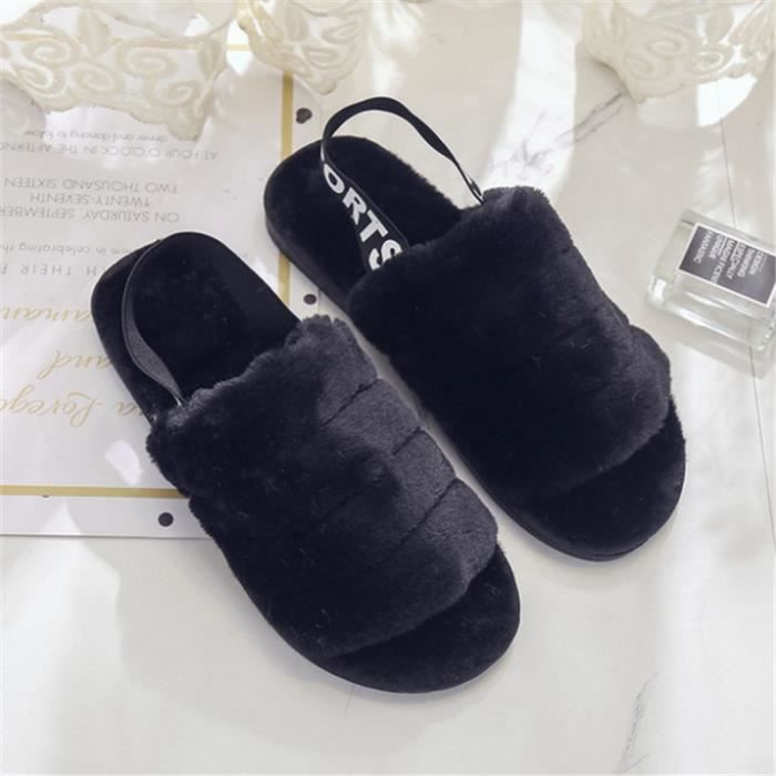 Pantoufles Femme JS Nouvelle Mode Cor enne Daim Nubuck Antid rapant