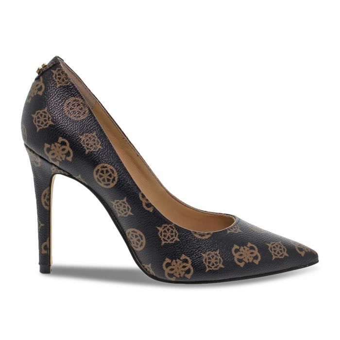ESCARPIN GUESS G12 M en peau cologique imprim marron Femme