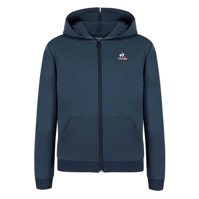 Veste à capuche zippée Le Coq Sportif pour garçon - ESS FZ N°1 - Bleu