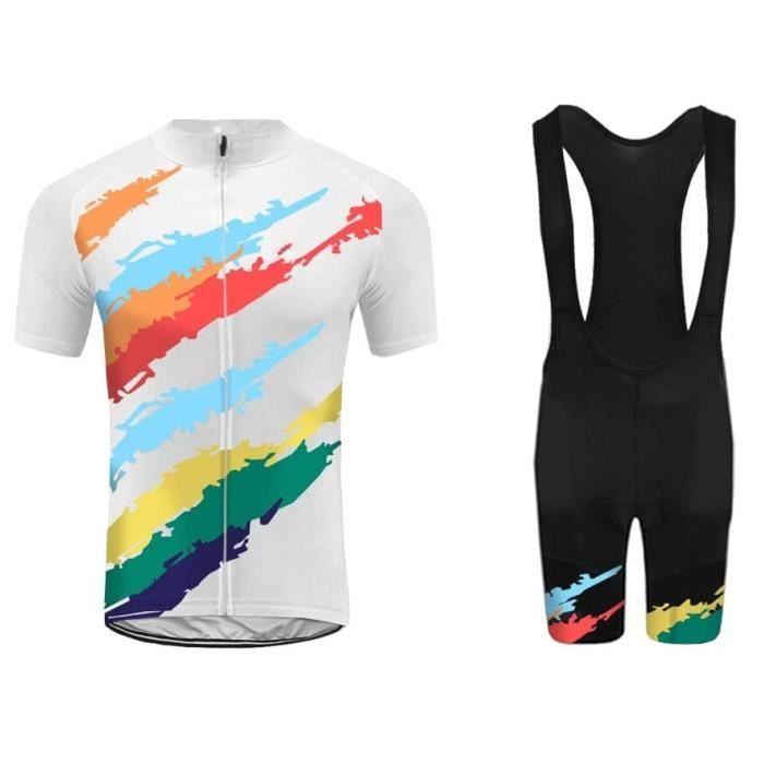 Maillot De Cyclisme REI Homme Jaune Vif - Manches Courtes, Demi-zippé, Taille M (occasion)