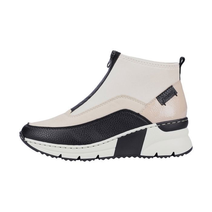 Bottines Compensee Rieker Femme Beige Talon Compense 5cm Fermeture a Zip Beiges Cdiscount Chaussures