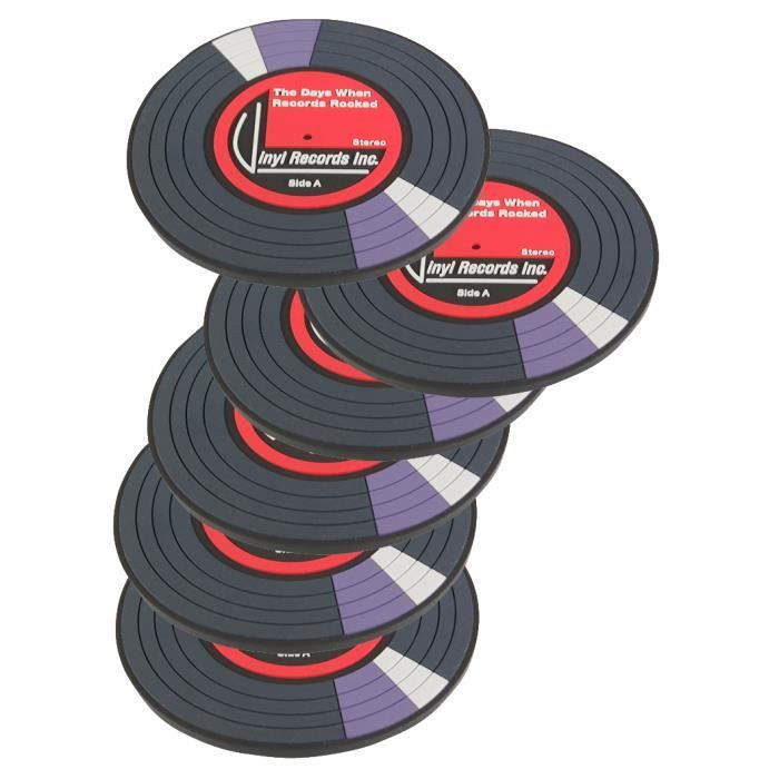 Lot De 6 Dessous De Verre Vinyle Ski Clusaz main image 1