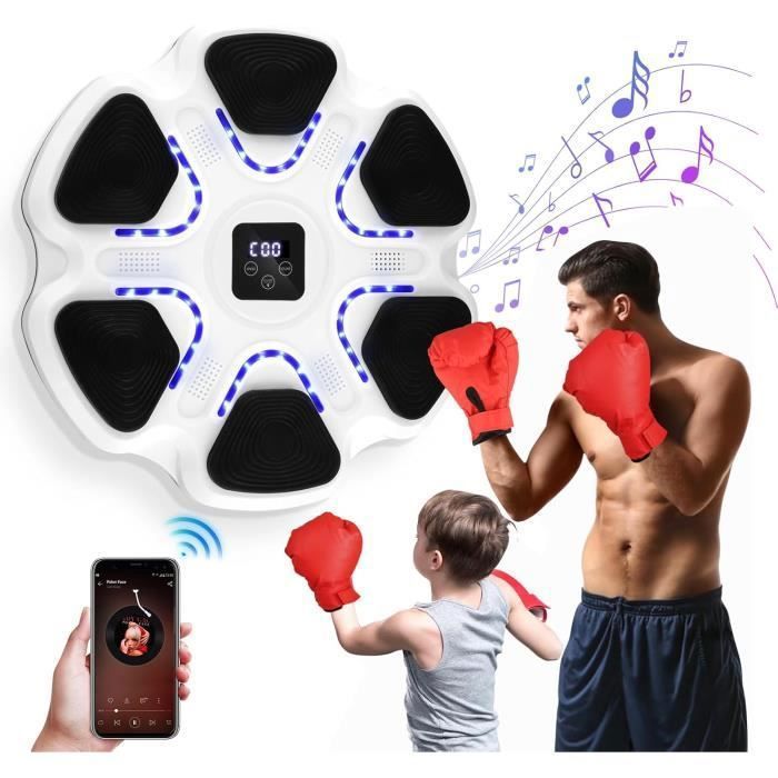 Machine De Boxe Musicale Bluetooth Pour Enfants - Avec Lumières LED, Score Et Gants - À Fixer Au Mur, Pour Enfants 6 Ans Et Plus