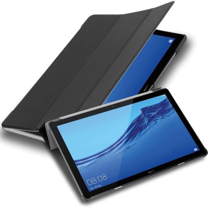 Coque Protection Huawei MediaPad T5 10.1 - Housse Cuir PU Magnétique Ultra-Mince Avec Support - Noir