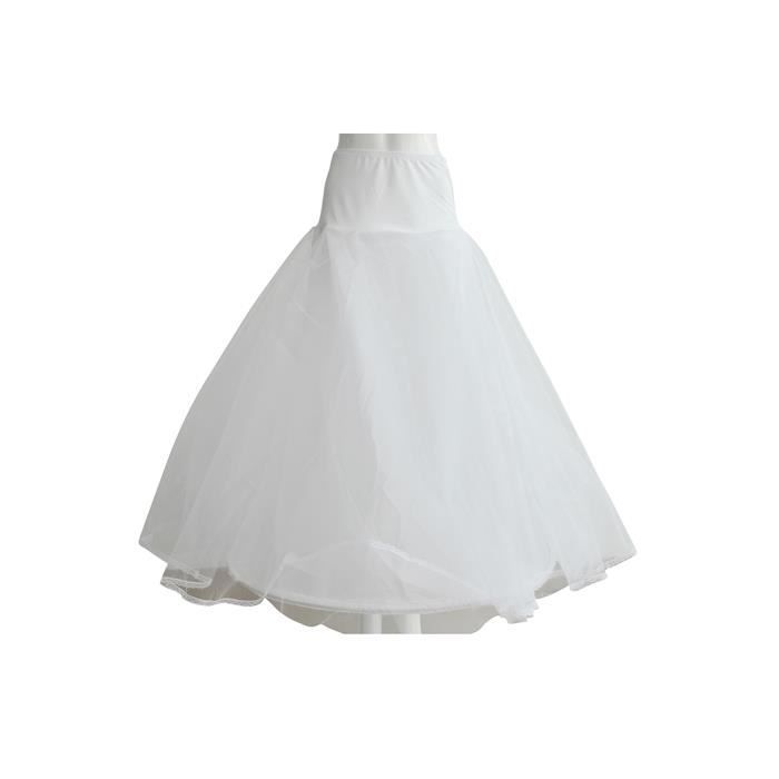 Jupon Crinoline SYMALL Pour Robe De Mariée - A-Ligne à Deux Couches Avec 6 Anneaux En Acier