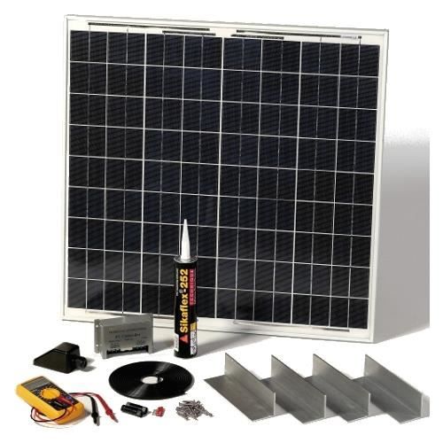 Kit photovoltaïque pour camping car avec fixations 60 Wc
