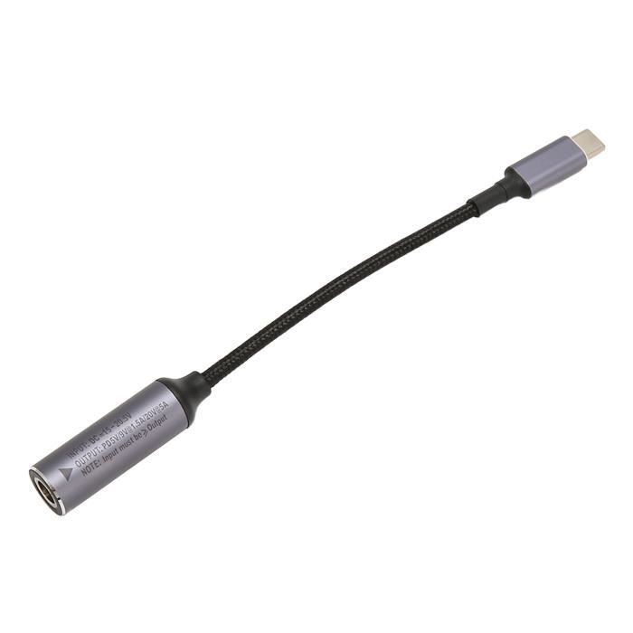 Lot De 4 Câbles Courts DC 55x21 Mm Vers USB C - 6 Pouces, 5V/3A, Pour Lampes LED, Ventilateurs