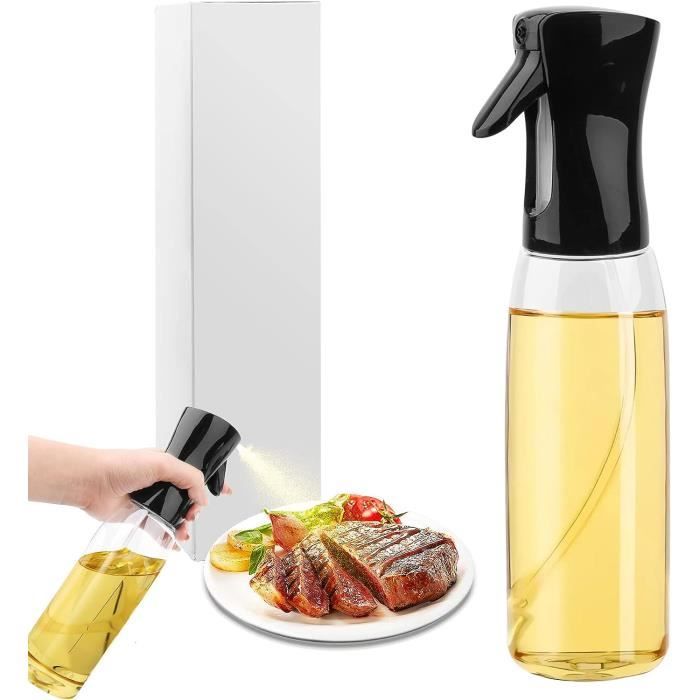 Pulvérisateur D'huile Réutilisable 470 Ml - Verre Et PET, Spray Grand Angle, 2 En 1 (vaporisation Et Versement), Cuisine Saine