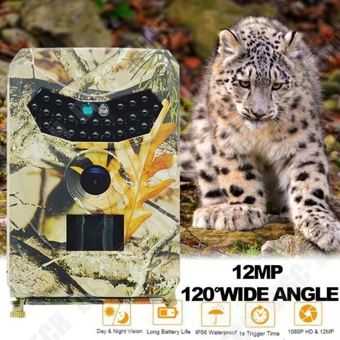 TD® meilleur Camera de Chasse HD Extérieure Vision Nocturne 12 MP 120°/ Grand Angle Étanche à Surveillance Infrarouge et Induction