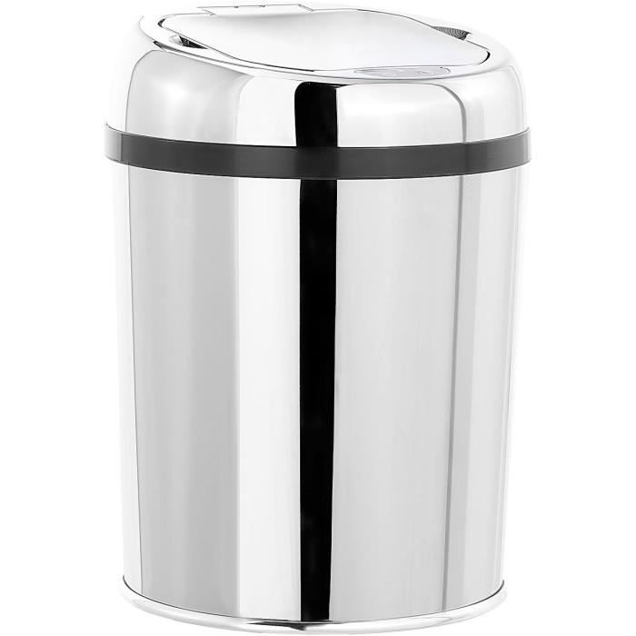 Poubelle à Pédale Salle De Bain 3 Litres - Finition Chrome, Acier, Design Moderne, Neuf