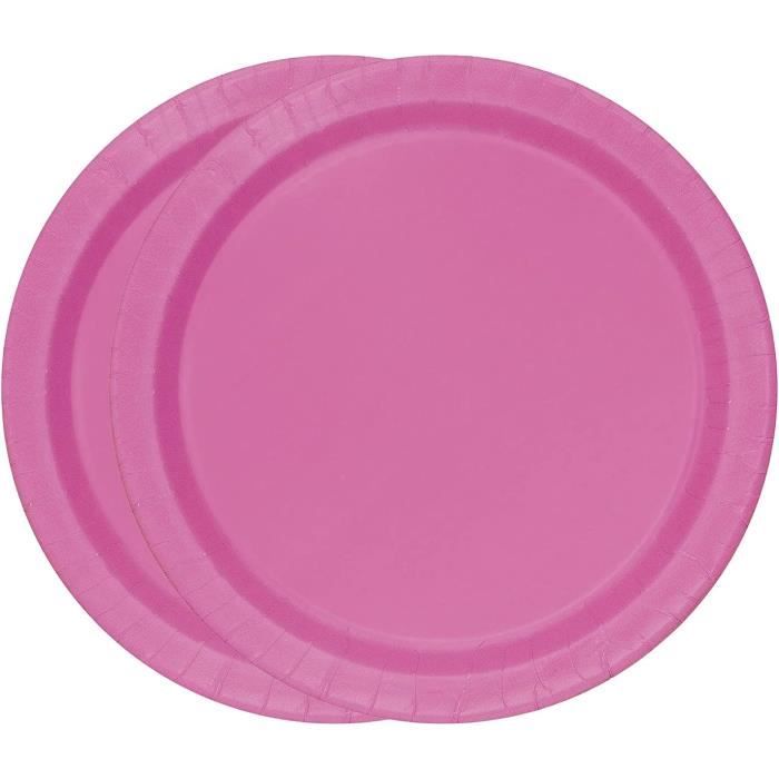 Aneco Lot De 60 Assiettes En Carton Jetables De 17,8 Cm - Assiettes à Dessert Rondes En Feuille D'or Rose Pour Mariage, Fête Prénuptiale, Fête D' Anniversaire