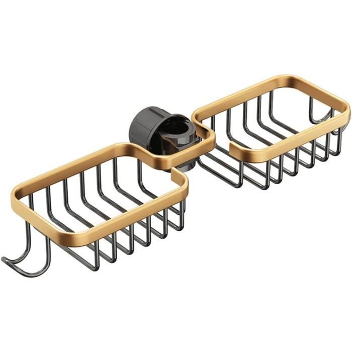 Porte-Éponge Évier Cuisine Argent Mat HLOOL - Organisateur Multifonction Pratique