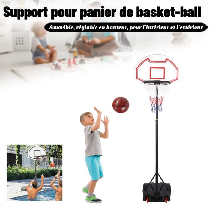 Panier De Basket Réglable Pour Enfants 3-7 Ans – Base Lestée Eau/sable, Portable, Intérieur/extérieur, Avec Ballon Et Pompe