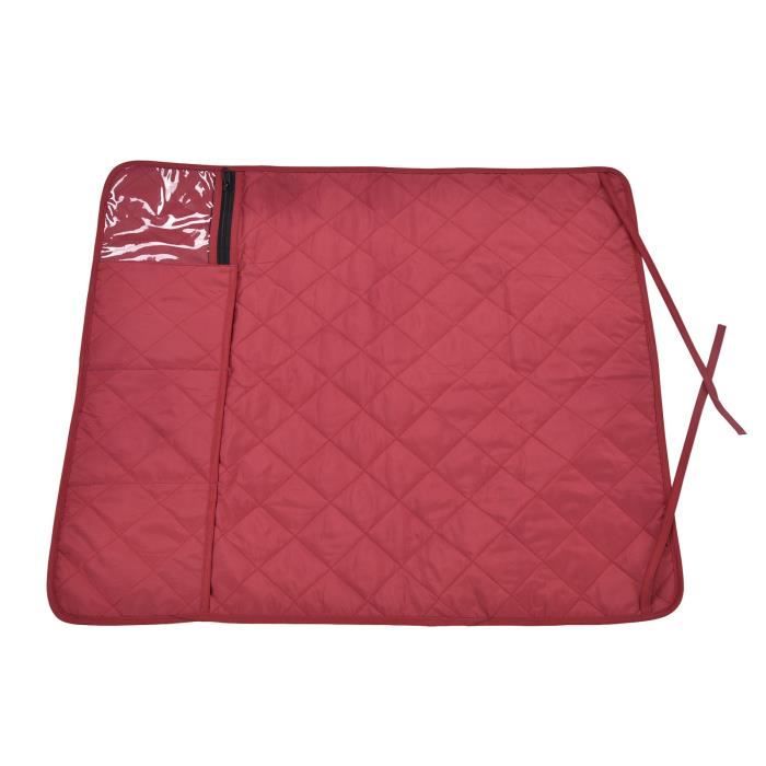 Housse Anti-Poussière Machine à Coudre Grise 46x32x21 Cm - Avec Poches Rangement, Pliable