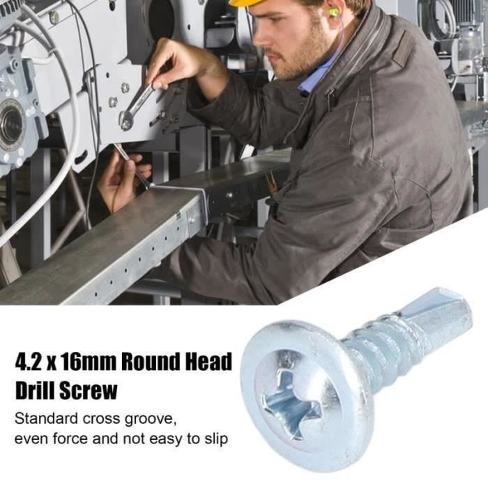 Vis Perceuse à Tête Fraisée - 100 Pcs Vis De Forage à Tête Fraisée 304