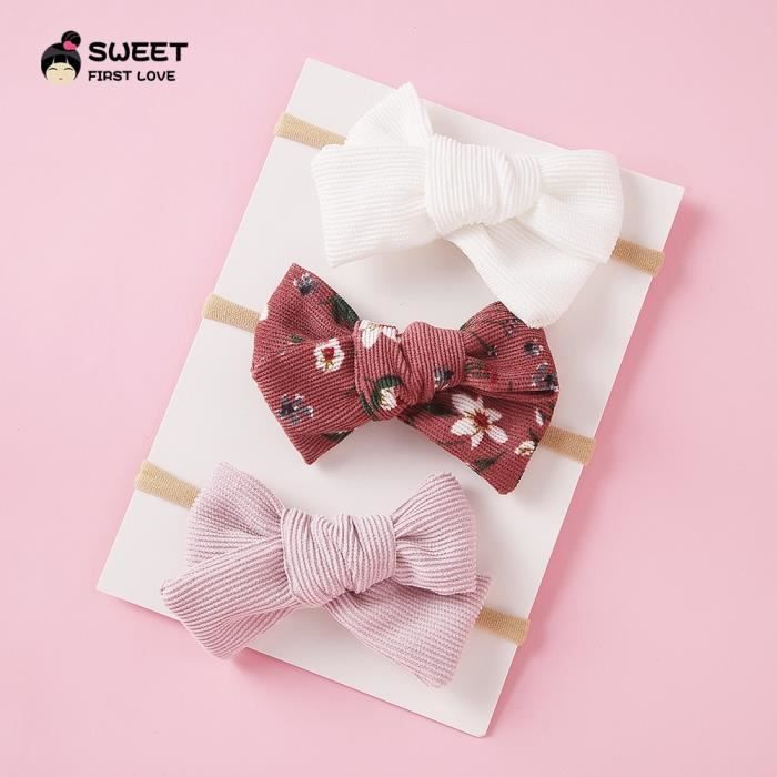 Toucher Doux Fille Bébé Serre-tête Nœud Pack Neuf Rose Violet Toucher Doux Fille Bébé Serre-tête Nœud Pack Neuf Rose Violet