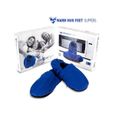 Chaussons chauffants micro-ondes bleu ZEN - Relaxation et confort pour adulte mixte-1