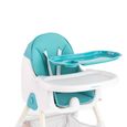 Chaise haute pour bébé, chaise pour repas bébé, évolutive pliable et ajustable, chaise de salle à manger pour enfants- Vert-1