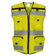 Gilet de sécurité multipoches - Haute visibilité - HVW108 - jaune fluo-1