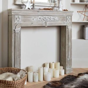 IDMARKT Consol mantau d chminé décorativ avc rangmnts