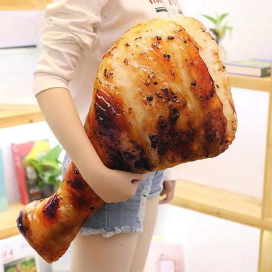 Universal - 55cm 3D simulation cuisses de poulet frites oreiller décoration  de la maison coussin alimentaire peluche vivante jouets en peluche