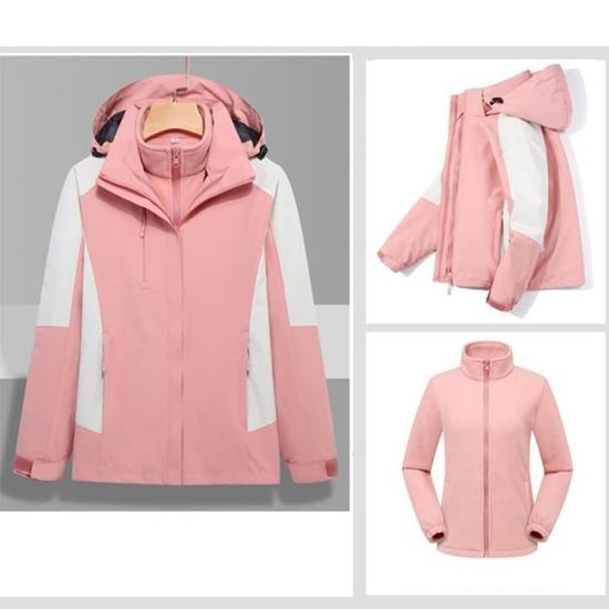 Veste De Ski 3 En 1 Femme SimidunEUR - Imperméable, Coupe-Vent - Avec Doublure Polaire Amovible - Pour Randonnée Hiver