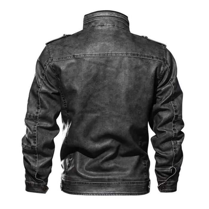Blouson Homme en Cuir PU Multi poches Fashion Casual Printemps Automne Veste Cuir Moto Confortable Marque Luxe Veste Hommes Jaune Jaune Cdiscount Pret a Porter