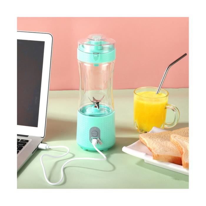 Blender,Mini mélangeur électrique Portable,robot alimentaire,Smoothie, mélangeur de jus,Rechargeable par USB,380ml - Type Violet