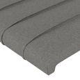 Tête de lit accessoire couchage chambre à coucher meuble 80 par 5 par 78/88 tissu gris fonce-2