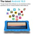 LAMZIEN Tablette Tactile Android 10 avec WiFi 7 Pouces,16Go Stockage,Google Dual-Caméras GPS Bluetooth USB-C,avec Coque Étui,Bleu-2
