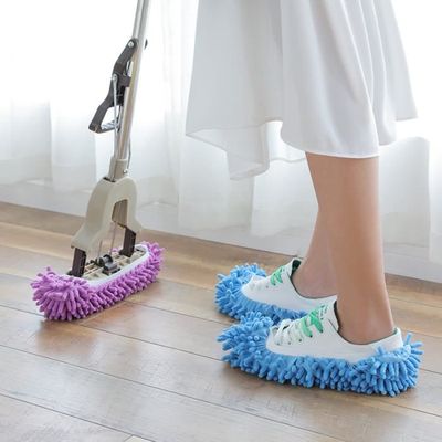 12 Housses Vadrouille Lavables - Chaussons Nettoyage Sol - 6 Paires - Taille Universelle
