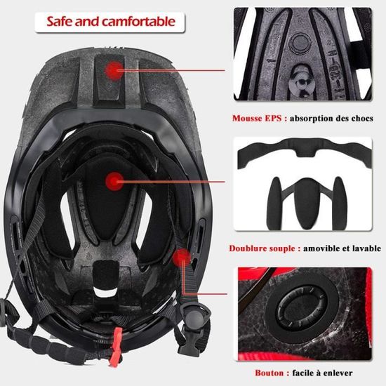 Casque De Vélo RockBros - Taille L, Léger (350g) Et Respirant - Inclus Lunettes De Soleil - Unisexe