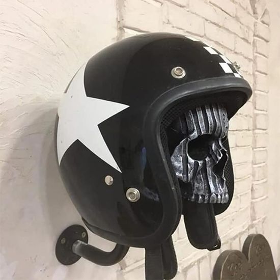 Support de casque de crâne de moto, support mural de casque de moto pour  manteaux, support de stockage de casque de crâne de support - Cdiscount  Maison