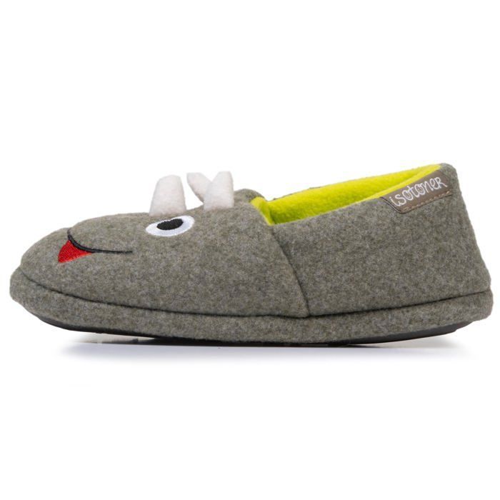 Chaussons Isotoner Pour Garçon - Mocassins En Suédine Avec Semelle Antidérapante, Taille 29/30