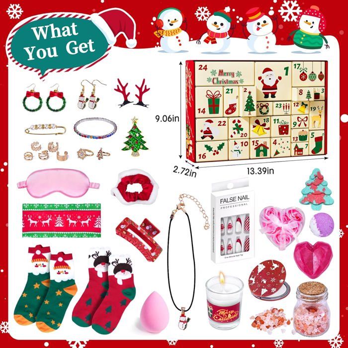 Calendrier De L'Avent Bijoux 2025 Pour Fille - DIY Bracelets Et Colliers, 24 Surprises - 14