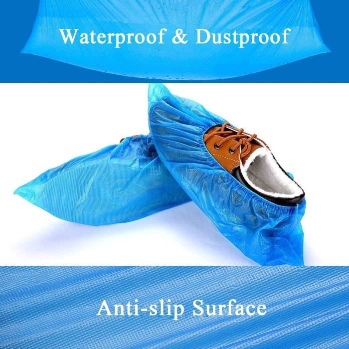 Surchaussures jetables Protection des couvre-chaussures jetables, nettoyage  des couvre-chaussures en plastique jetables antidérapant - - Cdiscount