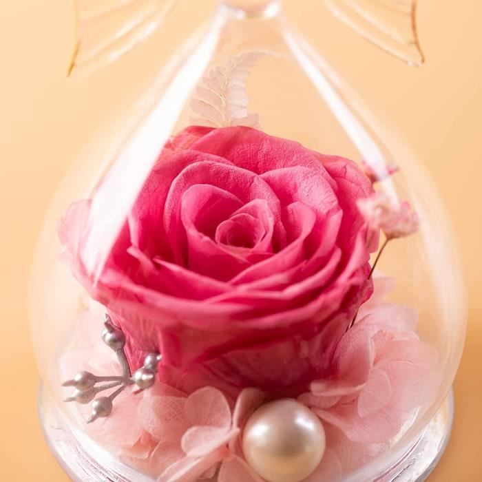 Minterest Rose Eternelle sous Dôme Ange, Cadeau Femme Original, Fleurs  Eternelles avec Ange Figurine, Idee Cadeau pour Maman Mam263 - Cdiscount  Maison