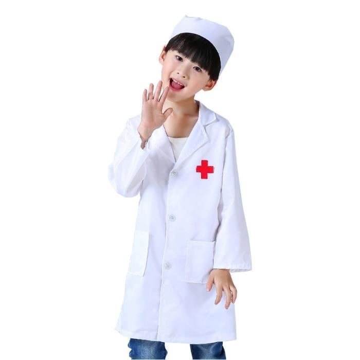 Costume De Docteur 9 Pièces Pour Enfants – Sac Médical, Lunettes, Badge Inclus – Halloween, Jeu D’imitation (3-10 Ans)