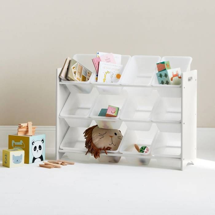 Alice's Home Meuble Rangement Enfant 9 Casiers Tobias - MDF Bois Naturel 64x29.5x60cm