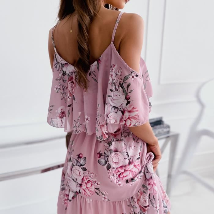 Robe Noel Femme Robe A Carreaux Robe Femme Chic Col V Robe Chemise Classique Robe Courte Boutons Manches Longues Robe rose XXL Rose Cdiscount Pret a Porter