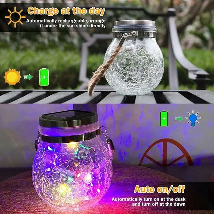 TERESA'S COLLECTIONS Lanterne Solaire Exterieur Jardin,Decoration Jardin Exterieur,Lanterne Solaire D'extérieur,Grille Bleu Dégradé Lampe Solaire - 11