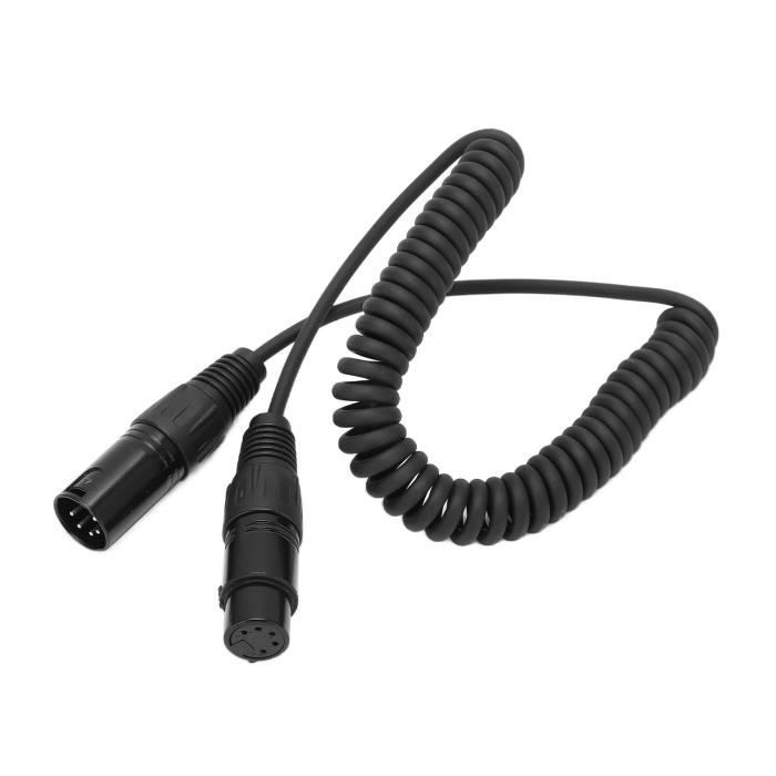 Câble D’extension Pour Casque D’hélicoptère – Compatible U-92A/U à U-174/U – Rallonge Enroulée Professionnelle