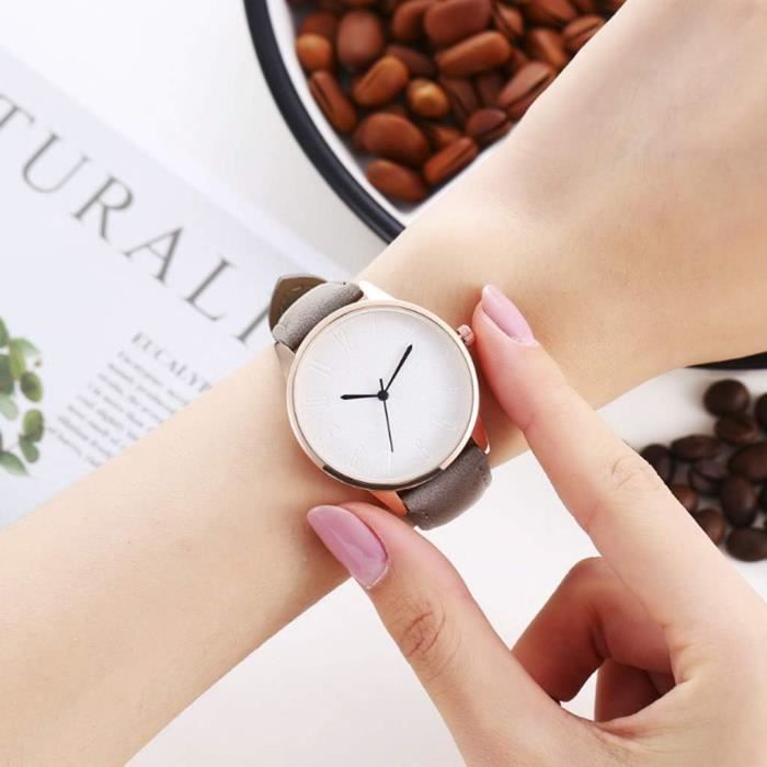 Solde Montre En Cuir Pas Cher Femme Fashion Mode De Luxe