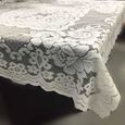 B 90 x 90cm Nappe de Table moderne en dentelle blanche Vintage, nappe décorative, Textile de Table à manger,-3